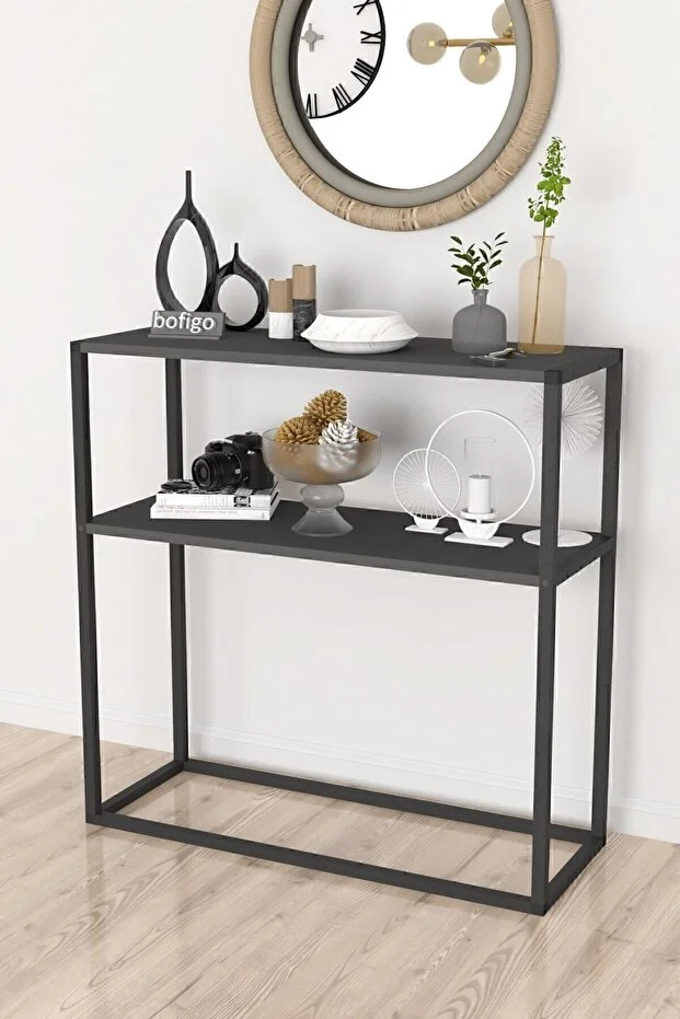 Metal Ayaklı Dresuar Dekoratif Raflı Dresuar Konsol Metal Dresuar 